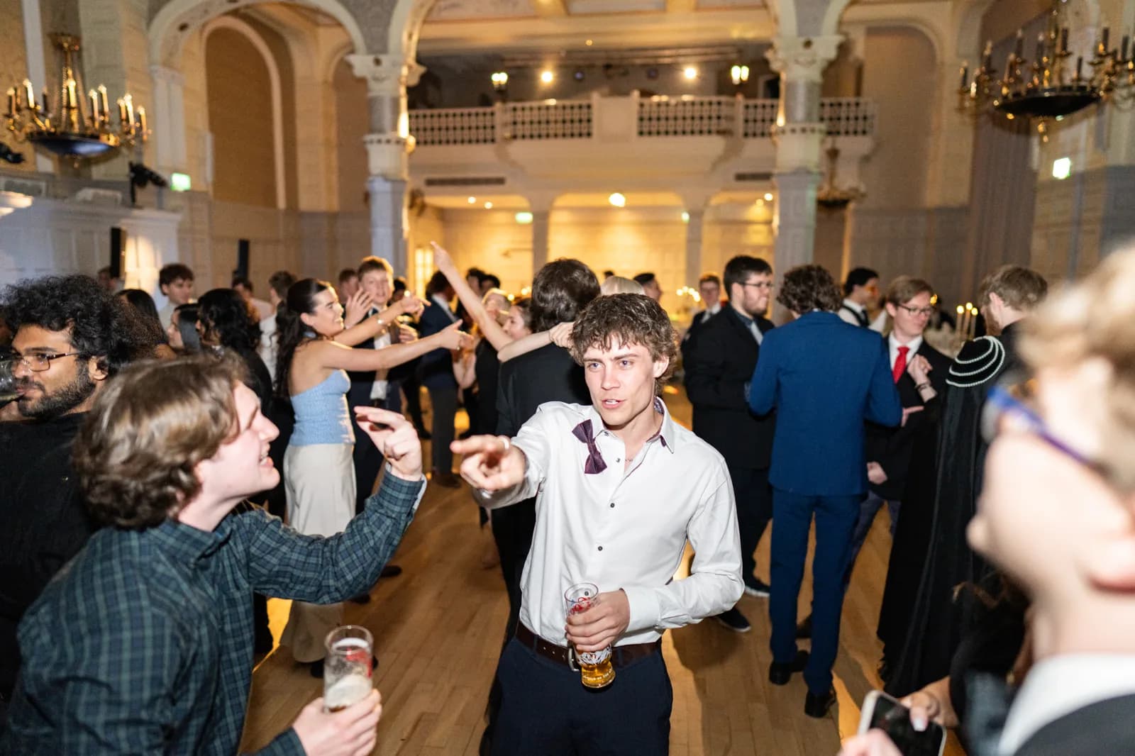 Celebrating on the dance floor
